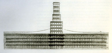 James Bogardus. Competition Drawing for New York's Crystal Palace, Exhibition Hall for American Drawing . 1852.