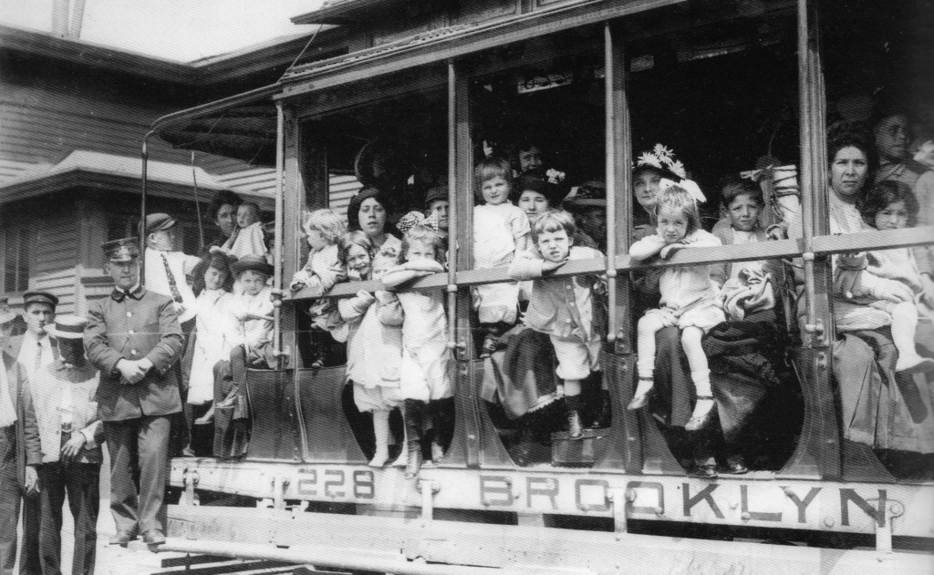 Whatever the reason, they're all heading out to get some sea air at Coney Island on June 2, 1913, according to Historic Photos of New York State.