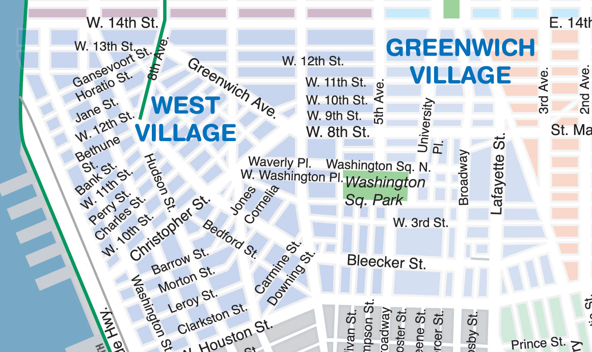 Greenwich Village Nyc Map 