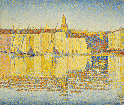 Paul-Signac-Maisons-du-Port-Saint-Tropez-1892-via-Sothebys May 10th, 2016. Paul Signac, Maisons du Port, Saint-Tropez (1892), via Sotheby's