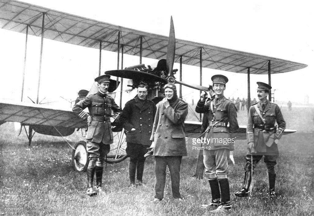 England. Winston Churchill in flying gear,, 20th century,, World War I